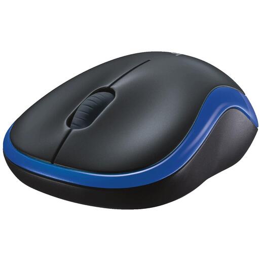 Logitech Miš bežični, 2.4 GHz, 1000 dpi, USB nano, Blue - M185
