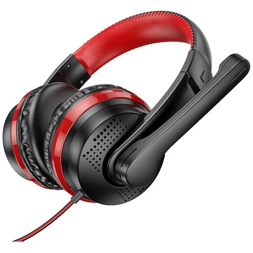 hoco. Slušalice sa mikrofonom, gaming, 3.5 mm, crvena - W103 Magic tour, Red