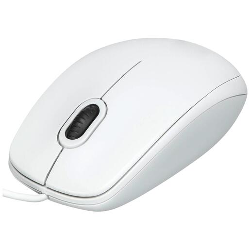 Logitech Miš optički, 800 dpi, 3 tipke, USB - B100 White