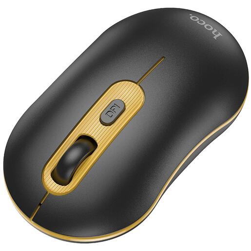 hoco. Miš bežični, optički, 1600 dpi, 2.4 GHz, USB nano - GM21 Platinum Black/Yellow