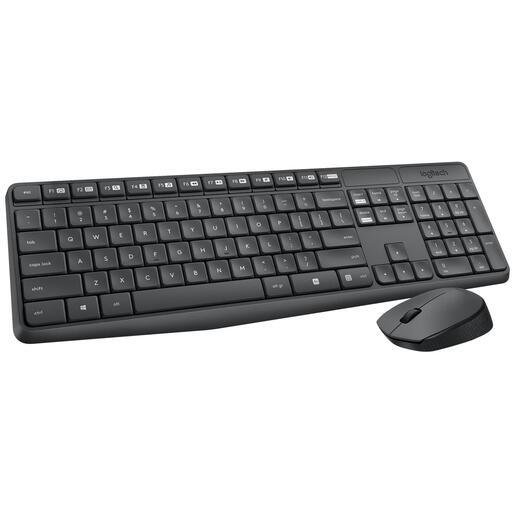 Logitech Tipkovnica + miš, bežični set, 2.4 GHz - MK235