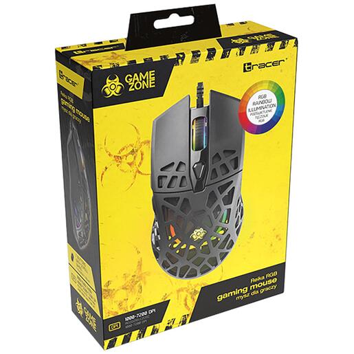 Tracer Miš optički, gaming, 7200 dpi, RGB, USB - GAMEZONE REIKA RGB
