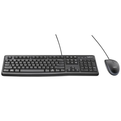 Logitech Tipkovnica+miš, set, žični, USB - MK120