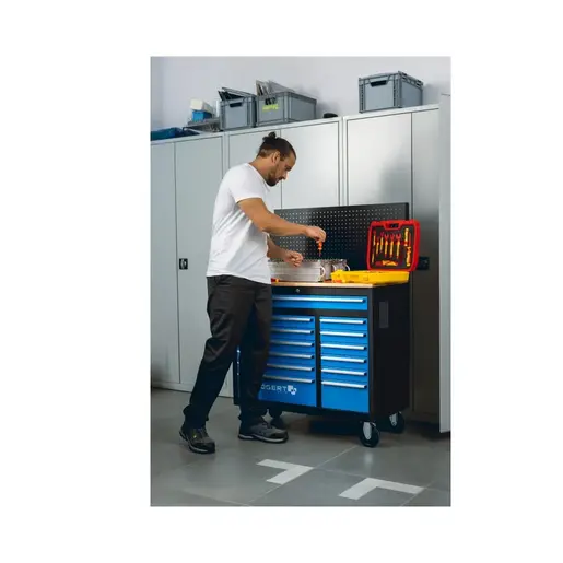 HOEGERT radionička kolica za alat sa zidnim panelom HT7G044