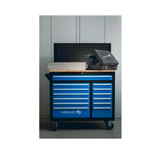 HOEGERT radionička kolica za alat sa zidnim panelom HT7G044