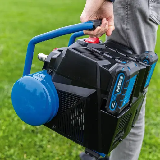 Scheppach aku kompresor za vazduh 6 L IXES C-ACT160/6-X – SET 2.5 2x2Ah