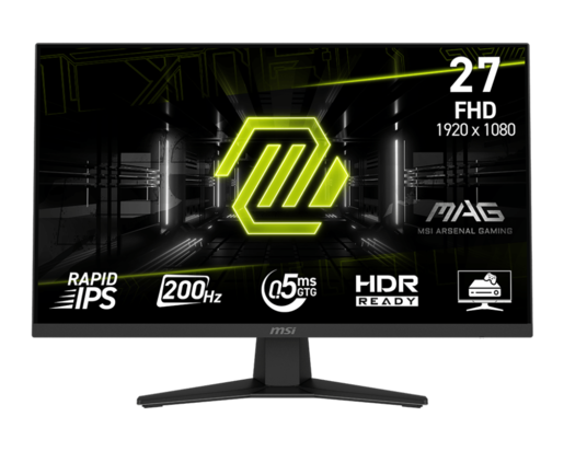 MSI monitor MAG 274F gaming, 27, FullHD, IPS, 300 cd/m2, Adaptive Sync, HDR Ready, HDMI, DP, 200Hz, 0.5ms