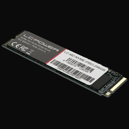 LC-POWER SSD 256GB NVMe M.2 SSD Phenom Pro Series R: 3000MB/s, W: 1000MB/s