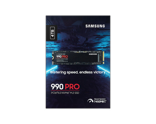 Samsung SSD 990 PRO 4TB NVMe M.2,PCIe Gen 4.0 x4 7450MB/s read,6900MB/s write