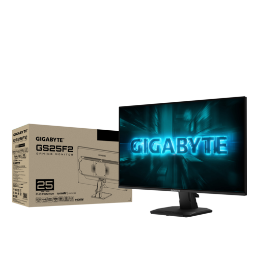 GIGABYTE monitor GS25F2 gaming, 25, FullHD, IPS, 300 cd/m2, AMD FreeSync Premium, HDR Ready, DP, HDMI, 240Hz, 1ms