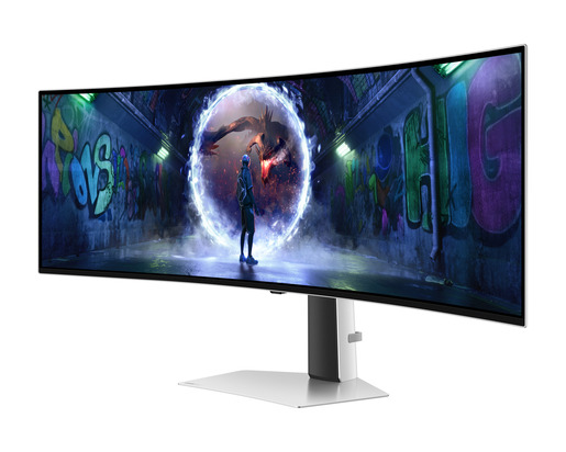 SAMSUNG monitor Odyssey G9 G93SD gaming zakrivljeni USB Type C, 49, DualQHD, OLED, 250 cd/m2, AMD FreeSync Premium Pro, HDR10, DP, HDMI, 240Hz, 0.03ms