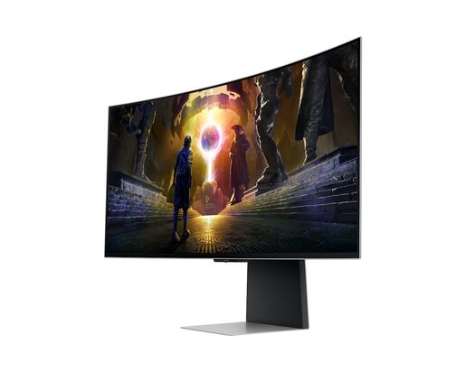 SAMSUNG monitor Odyssey G8 G85SD gaming zakrivljeni, 34, UWQHD, OLED, 250 cd/m2, AMD FreeSync Premium Pro, HDR10, HDMI, DP, 175Hz, 0.03ms