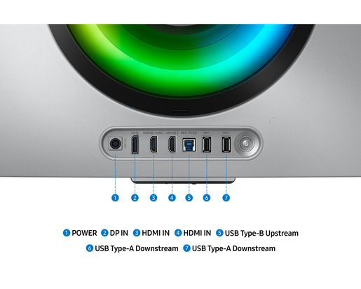 SAMSUNG monitor Odyssey G8 G85SD gaming zakrivljeni, 34, UWQHD, OLED, 250 cd/m2, AMD FreeSync Premium Pro, HDR10, HDMI, DP, 175Hz, 0.03ms