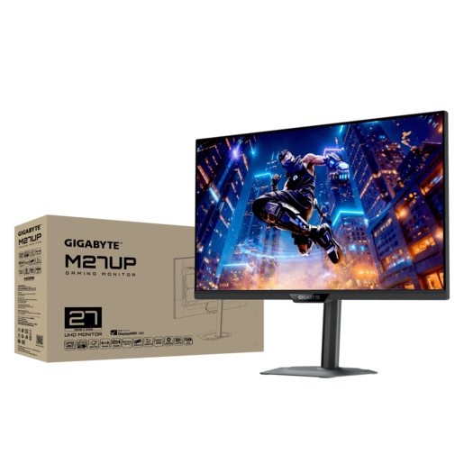GIGABYTE monitor M27UP gaming USB Type C, 27, 4K, IPS,AMD FreeSync Premium, HDR400, DP, HDMI, 160Hz, 1ms