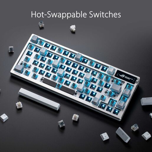 ASUS tastatura ROG AZOTH mehanička, bijela, bežična