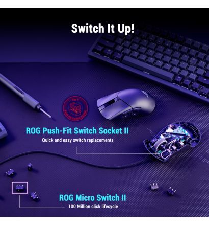 ASUS miš ROG GLADIUS III CORE, gaming, žičani, crni