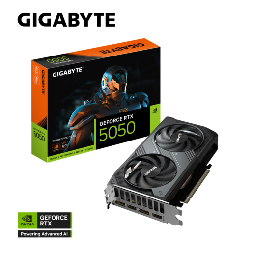 GIGABYTE grafička kartica nVidia GeForce RTX 5050 Windforce OC 8GB GDDR6, 128-bit,2xDP, 2x HDMI