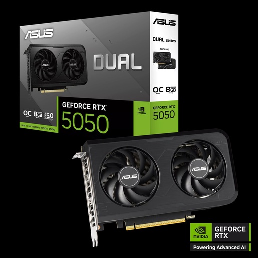 ASUS grafička kartica DUAL nVidia GeForce RTX 5050 8GB GDDR6 OC, 128-bit, 3x DP, 1x HDMI