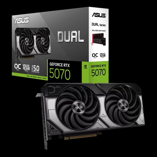 ASUS grafička kartica DUAL nVidia GeForce RTX 5070 12GB GDDR7 , 192-bit, 3x DP, 1x HDMI
