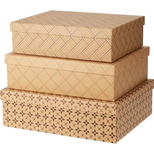 Koopman ukrasne kutije set 3/2 zlatne