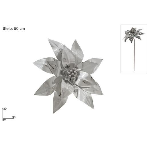 Due Esse dekorativni pik 50 cm – srebrni Lucido (63212)