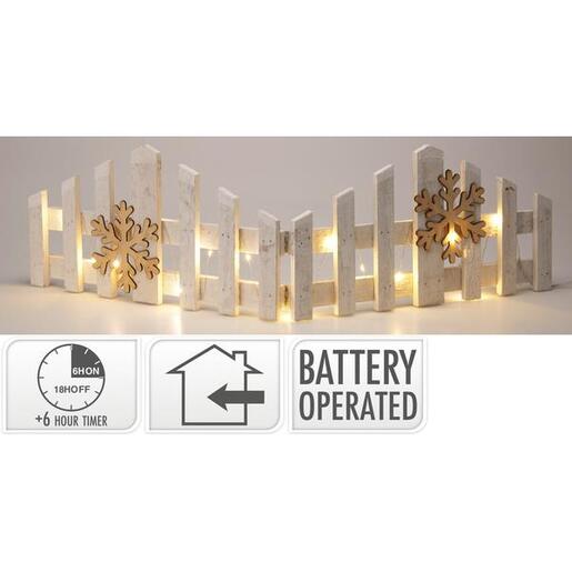 Koopman ogradica s LED svjetlom 20 cm – bijela dekoracija