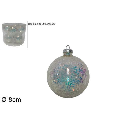 Due Esse novogodišnje kugle 8 cm set 8/1 – multicolor (XNA23034541)