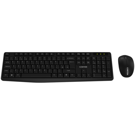 CANYON miš i tastatura SET-W01 bežični crni