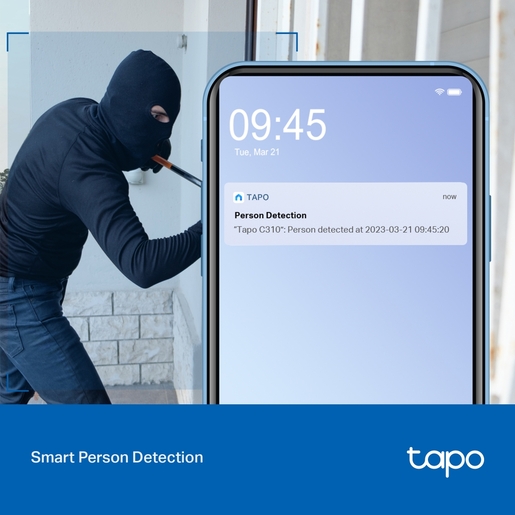 TP-LINK Tapo C310P2 Outdoor Security Wi-Fi Camera 2-PACK, 3MP, 2.4 GHz