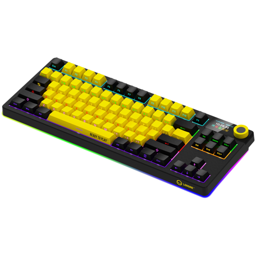 LORGAR tastatura KBP70TKLW gaming, mehanička bežična TKL Pro, crno žuta, EN layout