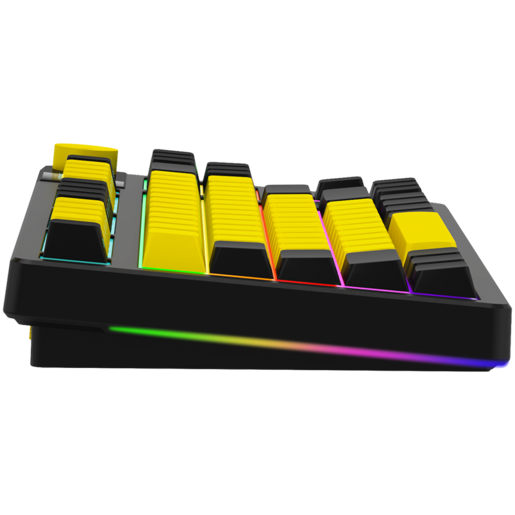 LORGAR tastatura KBP70TKLW gaming, mehanička bežična TKL Pro, crno žuta, EN layout