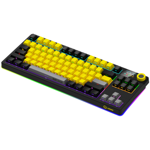 LORGAR tastatura KBP70TKLW gaming, mehanička bežična TKL Pro, crno žuta, EN layout