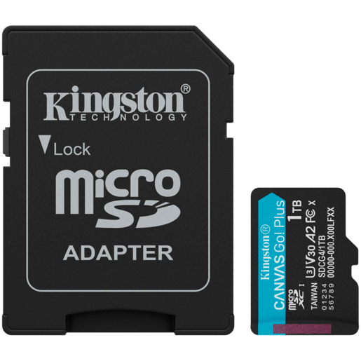 KINGSTON microSDXC 1TB  Canvas Go Plus Gen4 200MB/s A2 U3 V30 Card + Adapter