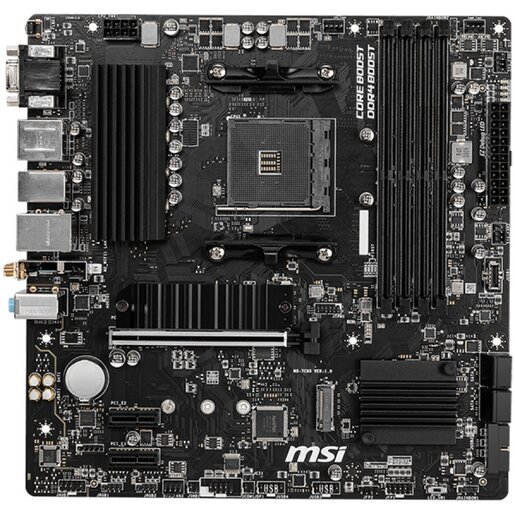 MSI matična ploča B550M PRO-VDH WIFI (AM4, 4xDDR4, 1xPCI-Ex16, 2xPCI-Ex1, 4xSATA3, 2xM2, 2xUSB3.2, 5xUSB3.2, DP, VGA,HDMI, mATX, retail)