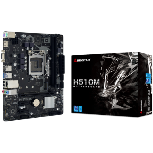 BIOSTAR matična ploča H510 Socket 1200  2 x DDR4 DIMM 4 x SATA III 1 x M.2 1 x HDMI Port 1 x VGA Port Micro ATX
