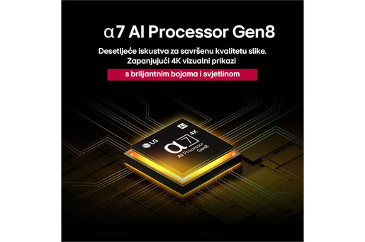 LG LED televizor 43UA74003LB, 4K Ultra HD, Smart TV, WebOS, HDR10, α7 AI procesor 4K Gen8, Crni