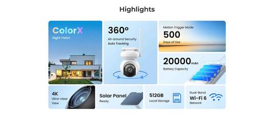 REOLINK Ip Kamera Altas serija B660 Nocni 4K ColorX, 360 stepeni, WI-FI 6