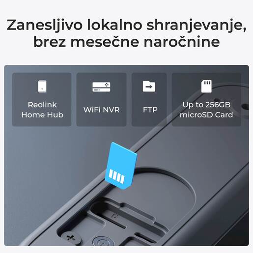 REOLINK smart doorbell D340B+ zvono, 2K, Baterijska, PIR, IP65