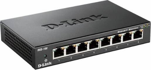 D-LINK switch 8-Port Gigabit Unmanaged Metalni DGS-108/E