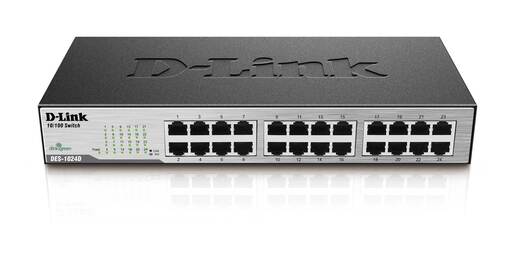 D-LINK Switch 24-port Fast Eth Unmnged DES-1024D/E