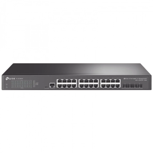 TP-Link SG3428X Omada 24-Port Gigabit L2+ Managed Switch with 4 10GE SFP+ Slots, 24× Gigabit RJ45 ports and 4× 10GE SFP+ slots, Omada APP