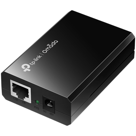 TP-Link POE150S Omada PoE Injector, 2× 10/100/1000Mbps RJ45 Port, IEEE 802.3af compliant, 1× 48VDC Power Input Port