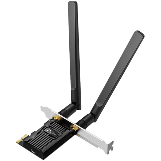 TP-Link Archer TX20E AX1800 Dual Band Wi-Fi 6 Bluetooth 5.2 PCI Express Adapter, 1201 Mbps at 5 GHz + 574 Mbps at 2.4 GHz, 2× High Gain External Antennas