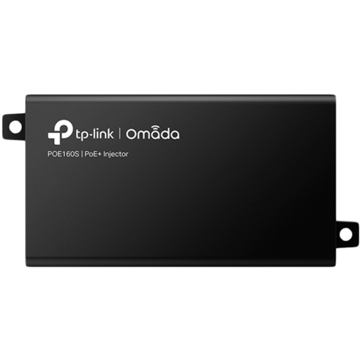 TP-Link POE160S PoE+ Injector Adapter, 1× Gigabit PoE Port, 1× Gigabit Non-PoE Port, 802.3at/af Compliant, Data and Power Carried over The Same Cable Up to 100 Meters