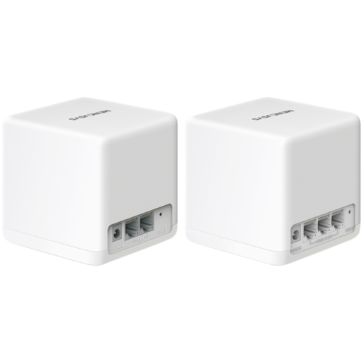 Mercusys Halo H60X (2-Pack) AX1500 Whole Home Mesh Wi-Fi 6 System,2-pack: 1× Halo H60XR + 1× Halo H60XS, 300 Mbps at 2.4 GHz + 1201 Mbps at 5 GHz,Halo H60XR