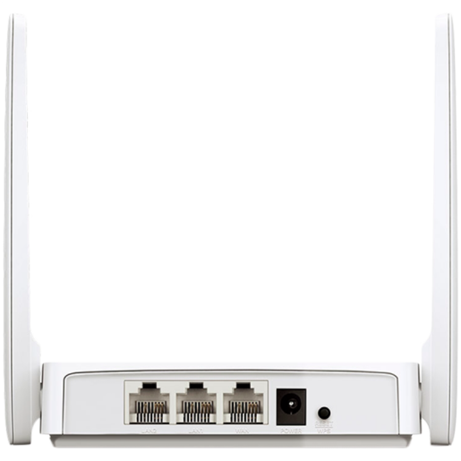 Mercusys AC10 AC1200 Wireless Dual Band Router, 300 Mbps at 2.4 GHz + 867 Mbps at 5 GHz, 4 × 5 dBi Fixed External Antennas