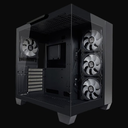LC-POWER kućište Gaming 809BE-ATX, ATX, Micro ATX, MiniITX4x 120mm ARGB fans, tempered glass