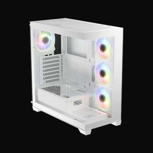 LC-POWER kućište Gaming 715W Midi-tower, ATX, 4x ARGB fan, 1x USB-C, 2x USB-A, White