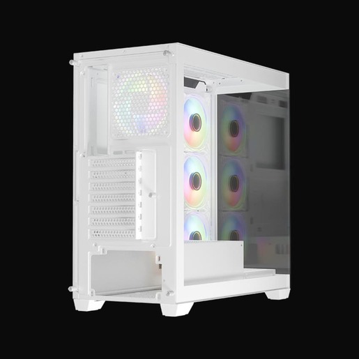 LC-POWER kućište Gaming 715W Midi-tower, ATX, 4x ARGB fan, 1x USB-C, 2x USB-A, White