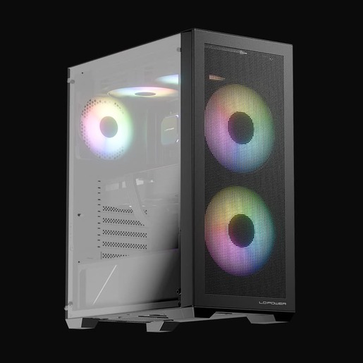 LC-POWER kućište Gaming 717B Meshwork L Dark,2x 140mm fan, 1x 120 mm fan
